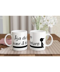 Kaffekåpp "Kokkelure" kvit 3.2dl